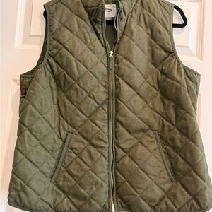 Old Navy Olive Green Quilted Vest